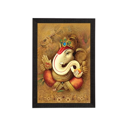 Lord Ganesha Satin Matt Texture UV Art Painting