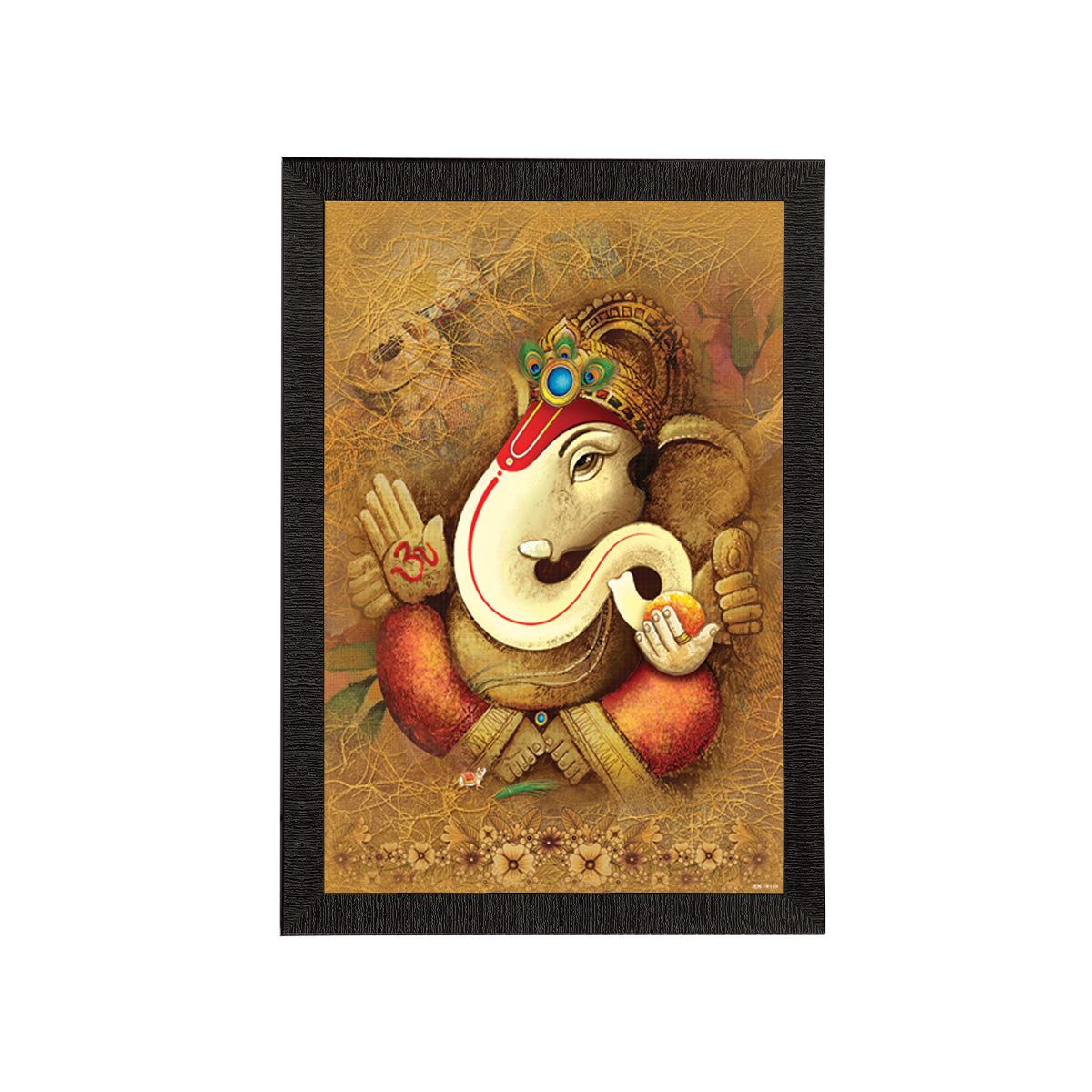 Lord Ganesha Satin Matt Texture UV Art Painting