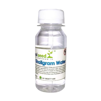 Real Seed Divine Shaligram Water from Shaligram Shala This Gandaki River Holy Water - 60ML (Not for Drinking)