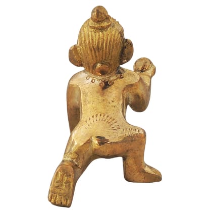 Premium Brass Laddu Gopal God Idol Statue - Puja Mandir Decor, Height : 2 Inch (BSMAS871 L)