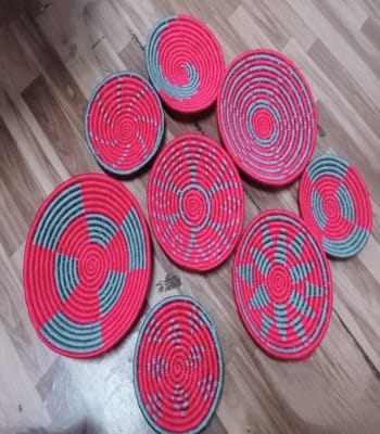 The Handwoven Sabai Grass Wall Plate Combo Set