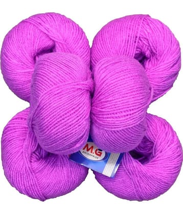 100% Acrylic Wool Purple (6 pc) Baby Soft Wool Ball Hand Knitting Wool/Art Craft Soft Fingering Crochet Hook Yarn, Needle Knitting Yarn Thread Dyed