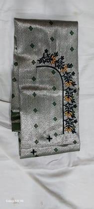 Exquisite Electrical Embroidery Blouse Piece from Nagaratnamma