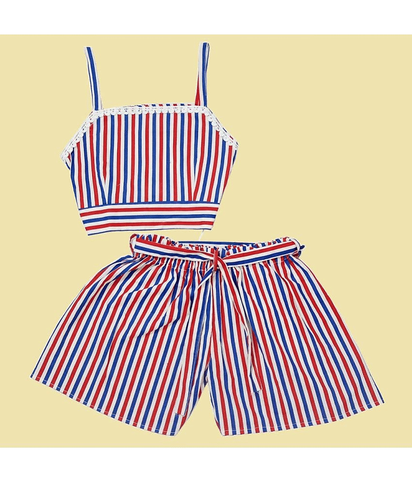 harshvardhanmart.com Pack of 1 Baby Girls Cotton Top & Shorts ( Multi )