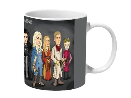 Multicolor Game Of Thrones Chracter Baground Ceramic Mug
