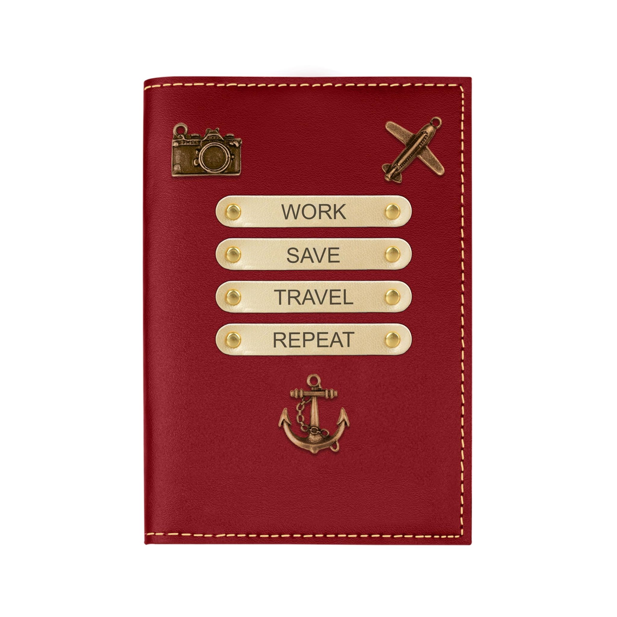 The Wallet Store Leather Passport Cover - Red
