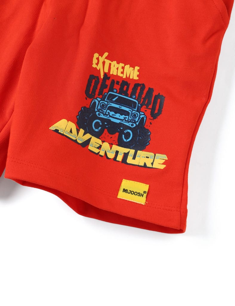 Best Kids Boys Shorts Cotton French Terry Fiery Red Off Road Jeep Champion 2025 at ShopCircuit |
