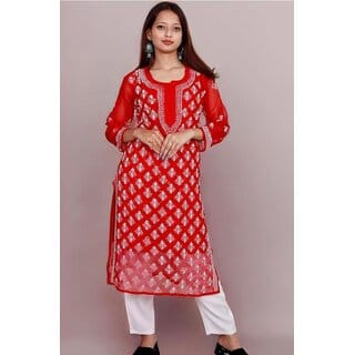 Women Pure Lucknawi Chicken Kurti