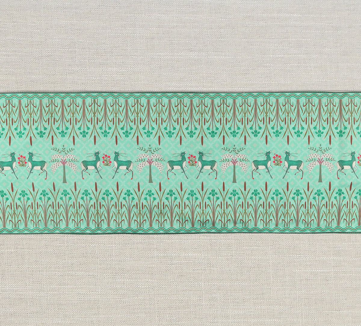India Circus Mirroring Deer Garden 94 X 14 Table And Bed Runner