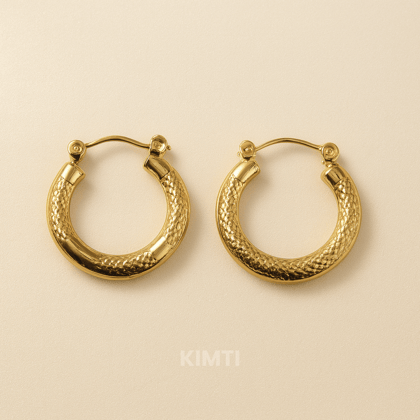 18K Gold Plated Rosie's Hoop Earrings
