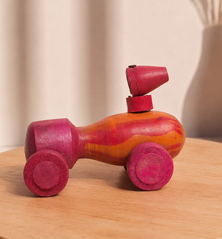 Handcrafted Lacquerware Wooden Chidiya Toy