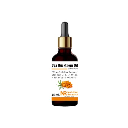 Preach Pharma Sea BuckThorn Pulp Oil – Rich in 3 6 7 9 | 100% Pure & Cold-Pressed | Natural Glow & Hydration | 15ml Bottle