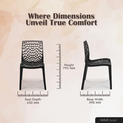 MAHARAJA Plastic Chair Set | Plastic Chair for Home, Living. Dining Room Office Kitchen Restaurant Canteen Hotel Garden, Strong and Sturdy Structure Chair with Arm Rest