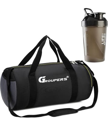GROUPERS Polyester BLACK 25 Ltrs Gym Bag