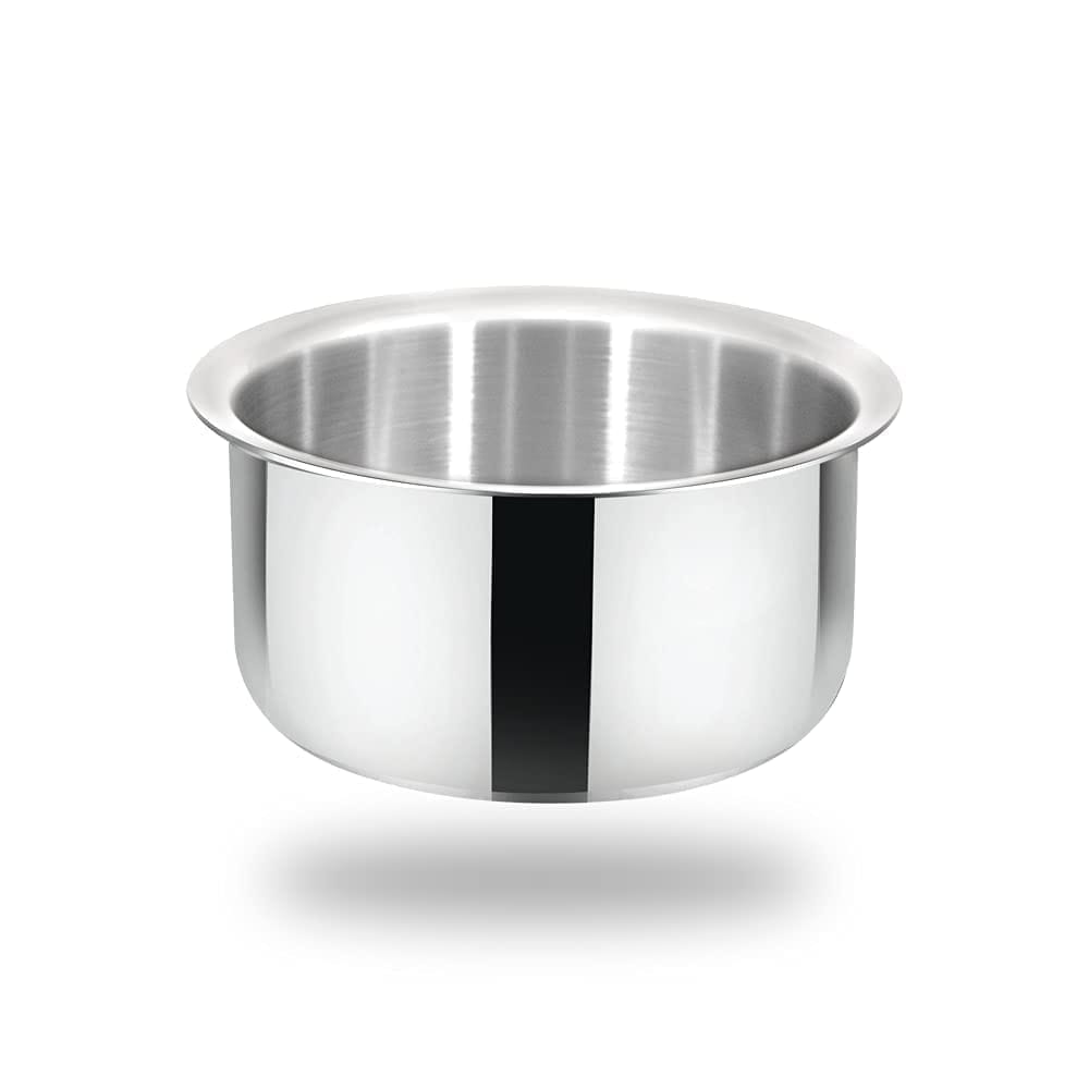 Baltra Stainless Steel Platinum Triply Tope 23 cm, Steel (3.5 LTR)