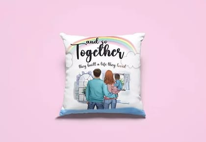 Arni Arts Love Life Quote Cushion Cover 12x12 Inch