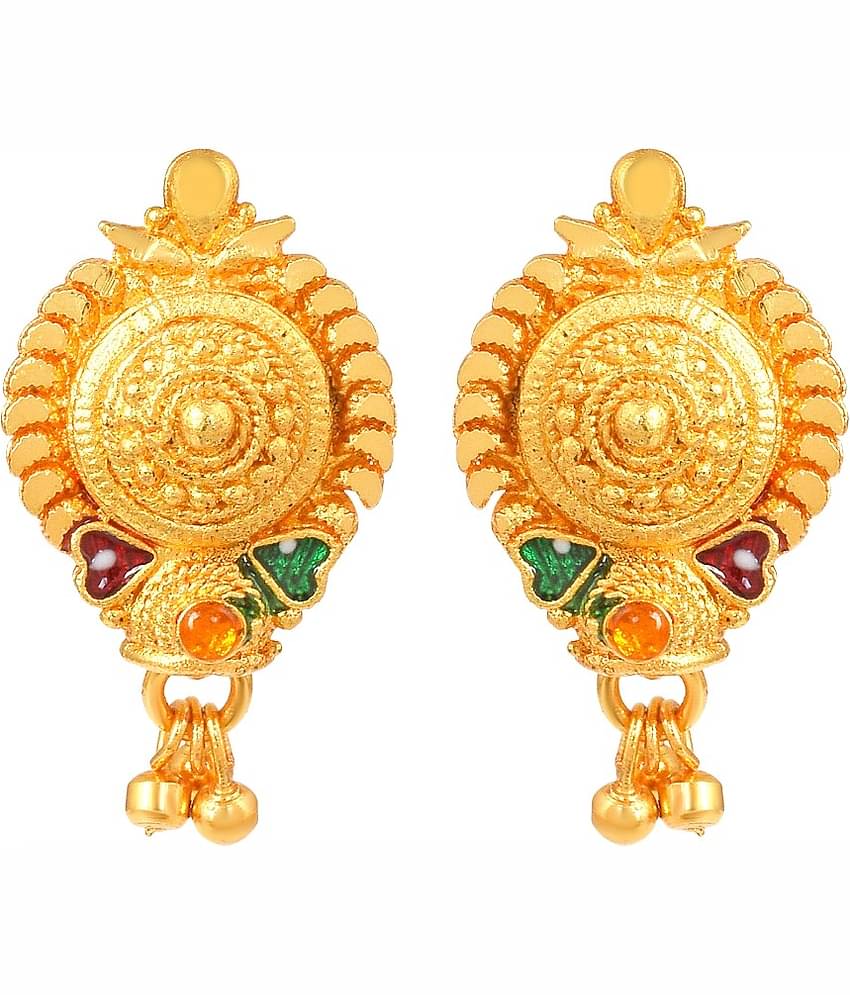 ADMIER Yellow Stud Earrings ( Pack of 1 )