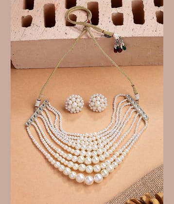 Sukkhi White Alloy Necklace Set ( Pack of 1 )