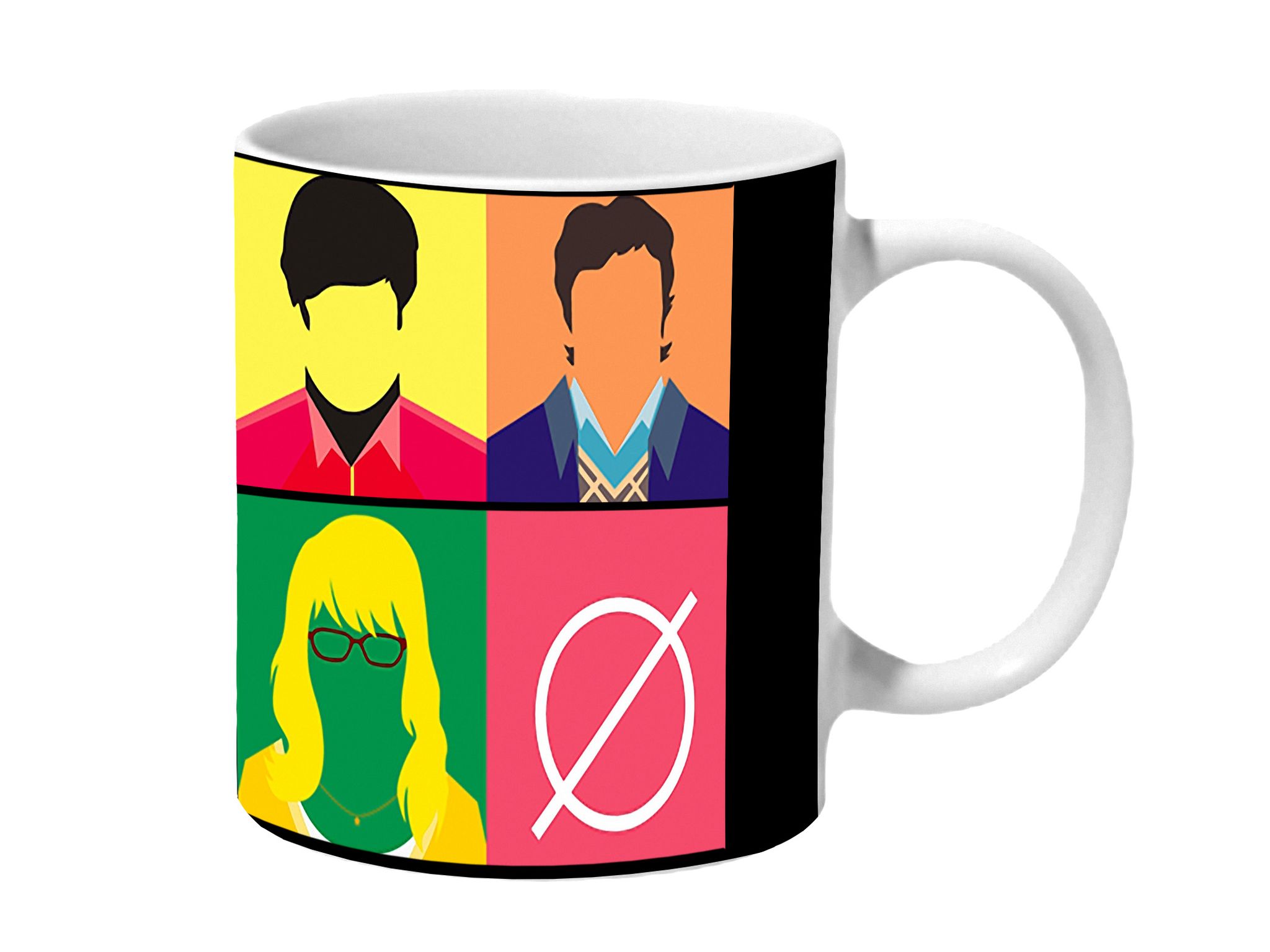 Multicolor Big Bang Theory Character Fun Art Ceramic Mug