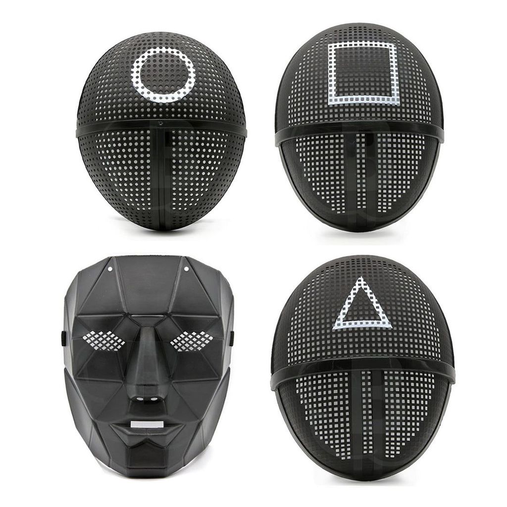 Squid Game Black Mask Set for Halloween Party - 4PC - Party and Festive Needs | Buy online on ZillyBuy