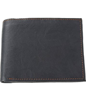 Clock21 - Black Leather Men's Regular Wallet ( Pack of 1 )