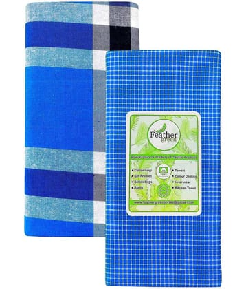 Feather Green Multi Lungi Pack of 2