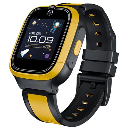 Boat Wanderer Smart, Kids Watch, 2-Way Video & Phone Call, GPS Tracker, Emergency SOS, Geo Fencing, 4G Sim Compatible, Parental Controls,1.4" Display, smart Watch for Boys Girls (Sunshine Yellow) Boat Wanderer Smart, Kids Watch, 2-Way Video & Phone Call,