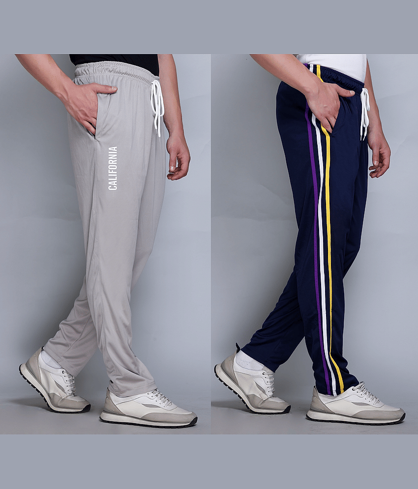 HVBK Multicolor Polyester Men's Trackpants ( Pack of 2 )