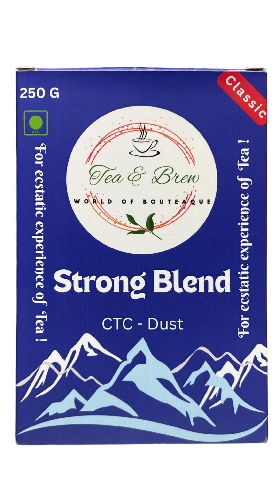 Tea & Brew | Strong Blend - CTC Dust Tea | 250g Box | Pack of 1