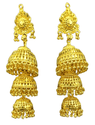 Attractive Sister Bridal Bliss  Ethereal Elegance Gold plated Earrings | Handcrafted Wedding Jewelry