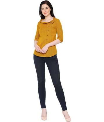 Yash Gallery Women Printed Cotton Shirt ( Yellow )