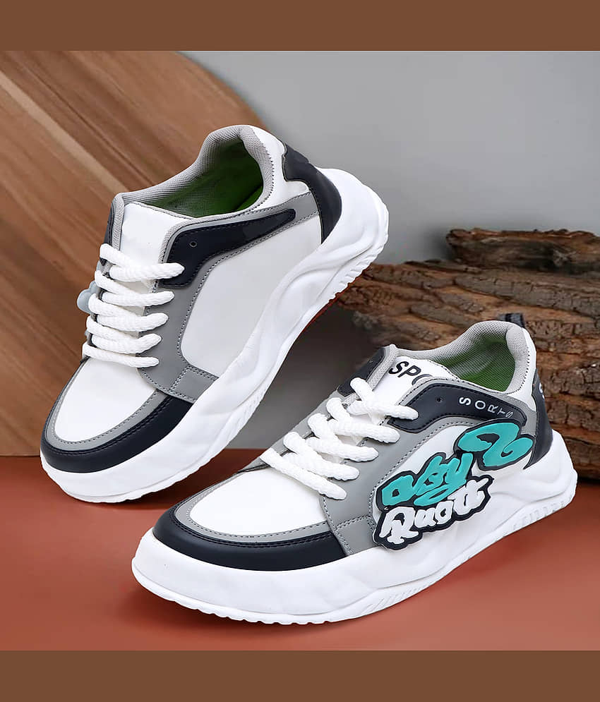 VATELIO Lightweight/Outdoor White Men's Sneakers