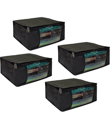 SH. NASIMA less Non Woven Fabric Saree Cover Set with Transparent Window, Extra Large,less (3, Maroon)