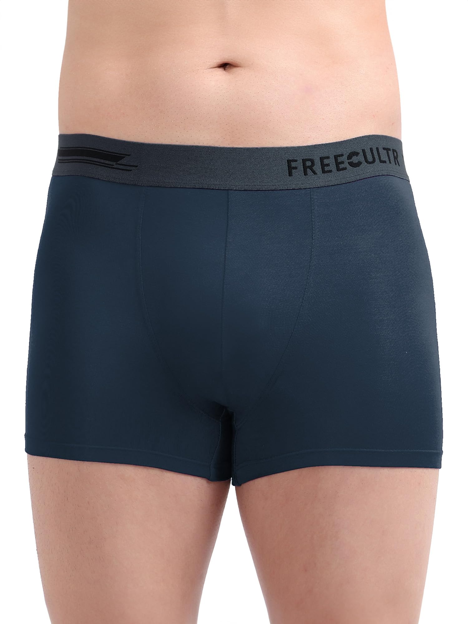 FREECULTR Men's Underwear Anti Bacterial Micromodal Airsoft Trunk - Non Itch No Chaffing Sweat Proof -  Pack of 1-Prussian Blue
