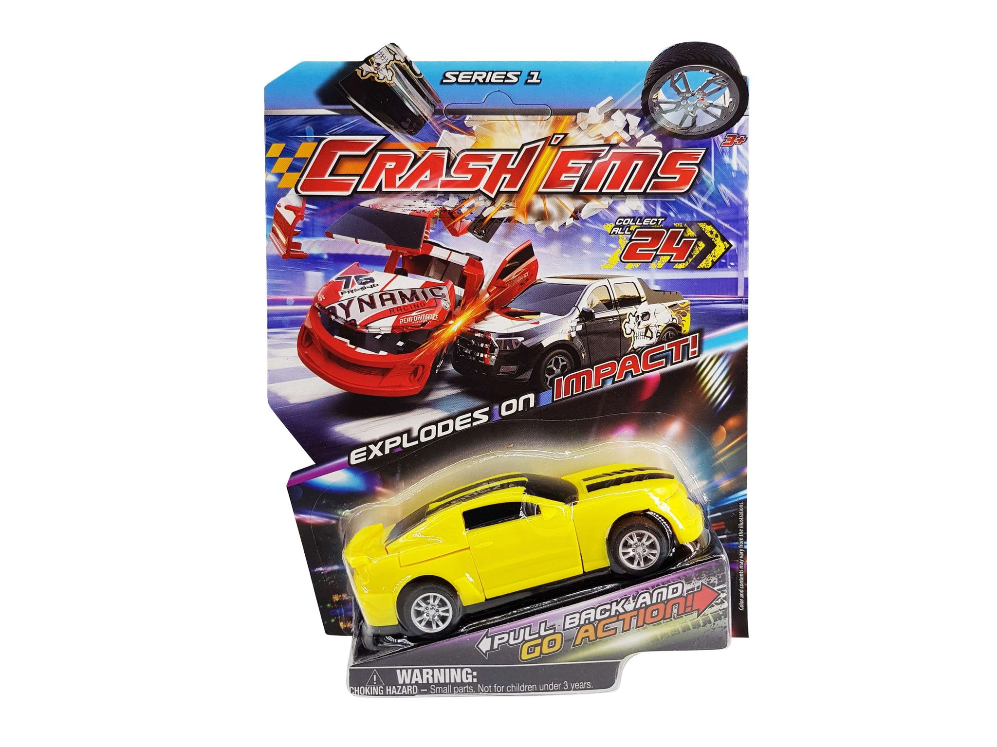 Crash'ems Street Liner Pull Back Car For Kids 3 Years and Above