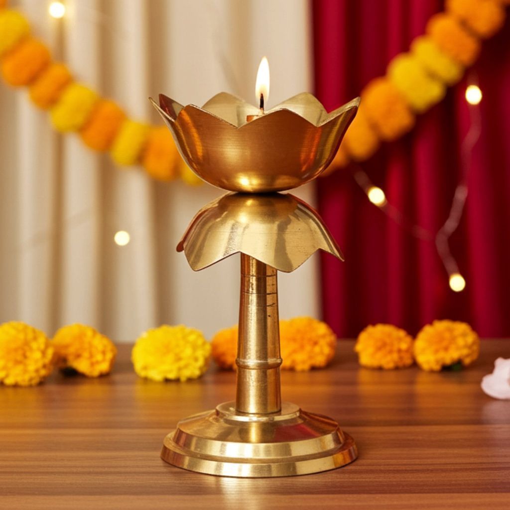 Brass Kamal Stand Deepak No. 5 (FMAS634 F)