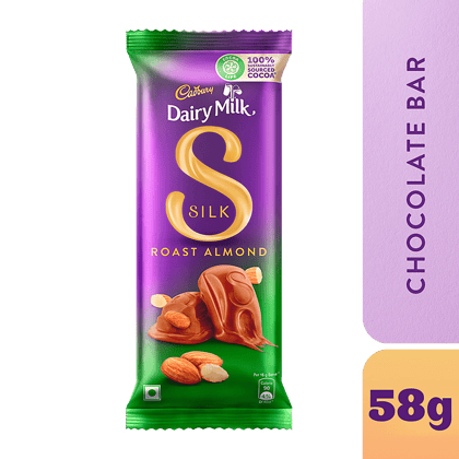 Cadbury Dairy Milk Silk Dairy Milk Silk Chocolate Bar - Roast Almond, 58 g