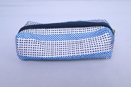 Handwoven Taat Fabric Pencil Pouch with Zip Closure