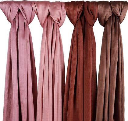Deluxe Crinkle Silk - Satin Hijabs - Four Shades