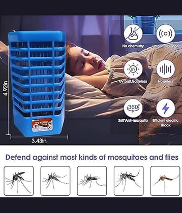 Electric Mosquito Killer Lamp | UV Light Bug Zapper | Silent Night Lamp | Chemical-Free Insect Trap for Bedroom & Home | Dengue & Mosquito Repellent