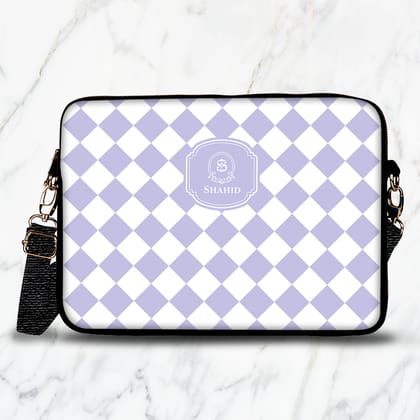 Checkered Laptop Bag-Lilac / 13.3"