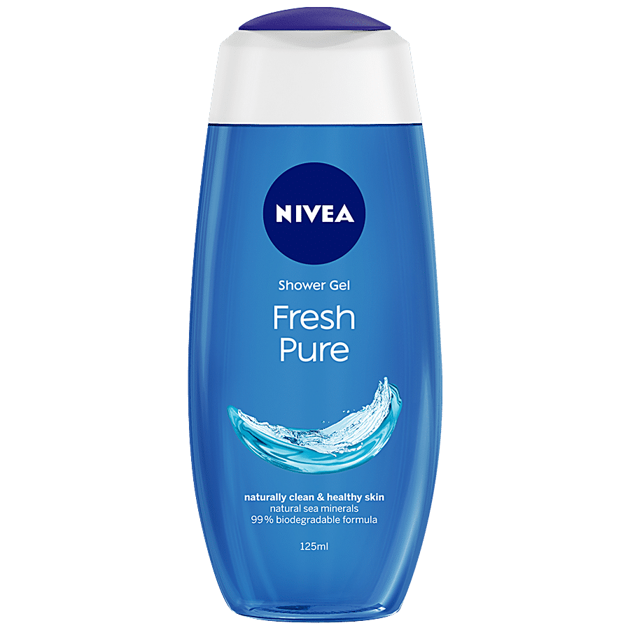 Nivea Body Wash - Fresh Pure Shower Gel, Refreshing Aquatic Scent, 125 Ml