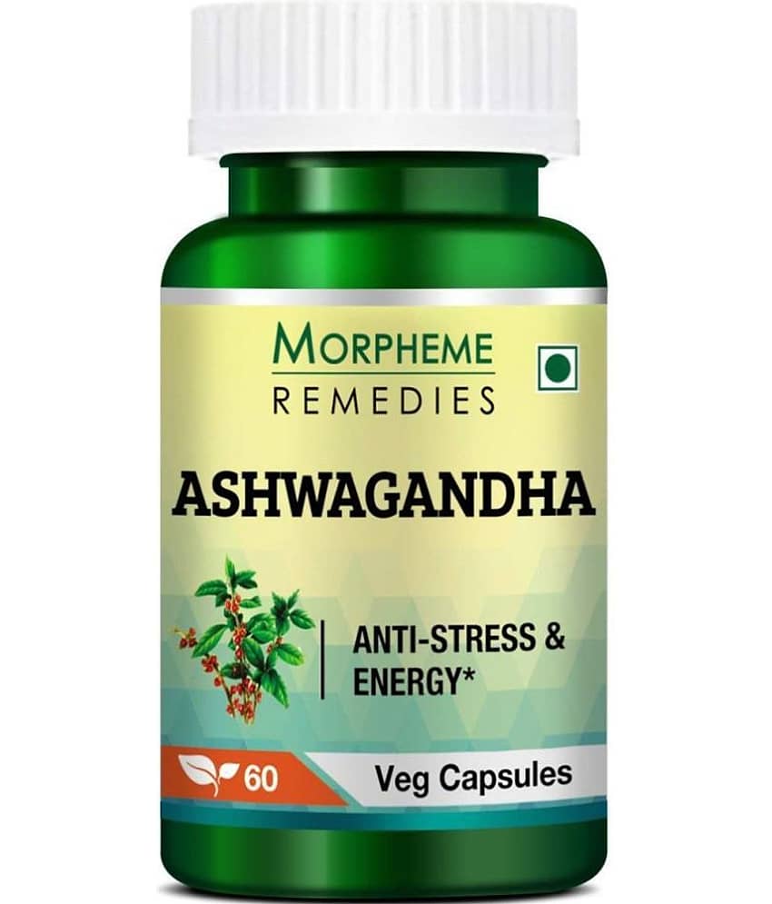 Morpheme Remedies Ashwagandha Withania Somnifera Pure Extract 500 mg - 60 Veg Capsules