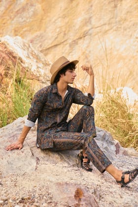 PAISLEY PRINTED PANT SET-XL / 28