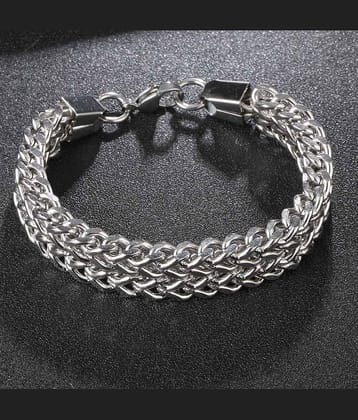 The Jewelbox Silver Stainless Steel Bracelets