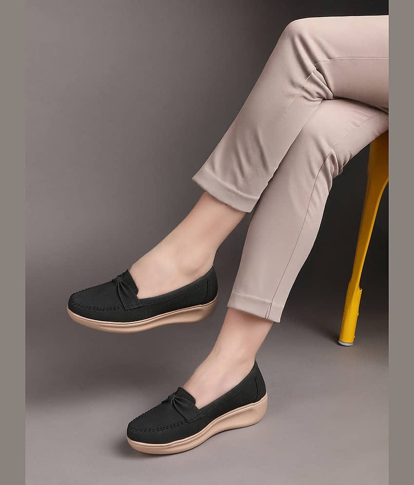 Aroom Black Women's Loafers