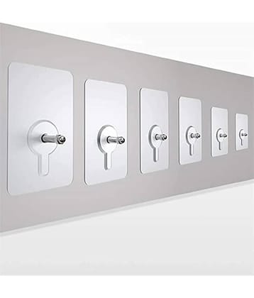 Heavy-Duty Self-Adhesive Wall Hooks - No-Drill, Damage-Free Hanging for Photos (Set of 6 )