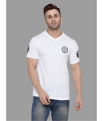 Tfurnish Cotton Blend Blue Solids Slim Fit T-Shirt