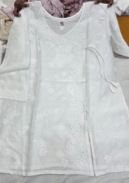 Top pure chanderi chikankari