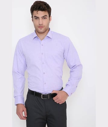 Maharaja Cotton Blend Slim Fit Full Sleeves Men's Formal Shirt - Lavender ( Pack of 1 )